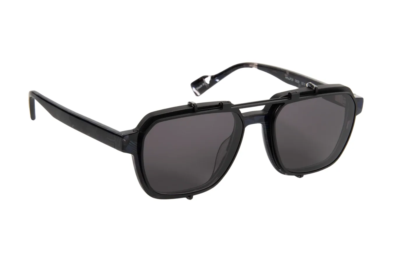 HKxJF09 BLUE / BLACK 3-IN-1 LENSES POLARIZED SOLAR CLIP-ON